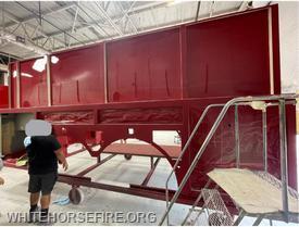 December 1, 2023
The body/compartments in the last stage of paint. Pictures of the Kenworth chassis on the production floor.